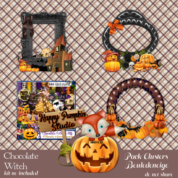 EXCLUSIVE HPS Chocolate Witch cluster frames